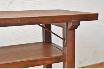 アンティーク家具　★古い木のシンプルなアンティーク作業台(テーブル)4