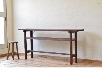 アンティーク家具　★古い木のシンプルなアンティーク作業台(テーブル)5