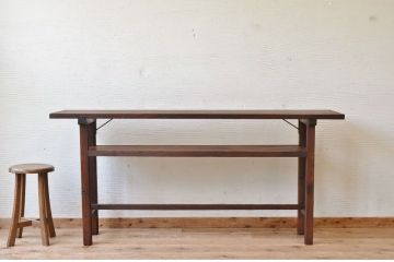 アンティーク家具　★古い木のシンプルなアンティーク作業台(テーブル)5