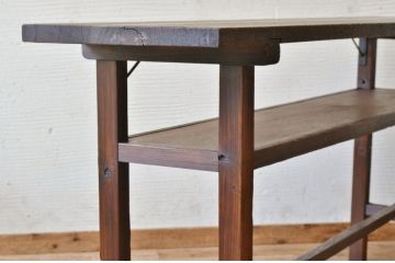 アンティーク家具　★古い木のシンプルなアンティーク作業台(テーブル)5