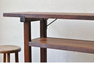 アンティーク家具　★古い木のシンプルなアンティーク作業台(テーブル)5