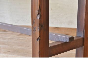 アンティーク家具　★古い木のシンプルなアンティーク作業台(テーブル)5