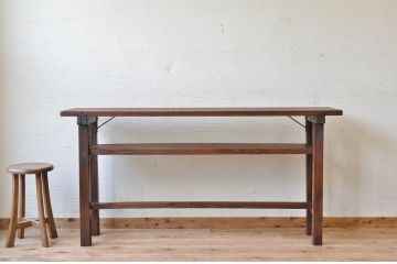 アンティーク家具　★古い木のシンプルなアンティーク作業台(テーブル)6