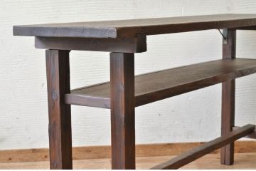 アンティーク家具　★古い木のシンプルなアンティーク作業台(テーブル)6