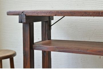 アンティーク家具　★古い木のシンプルなアンティーク作業台(テーブル)6