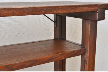 アンティーク家具　★古い木のシンプルなアンティーク作業台(テーブル)6