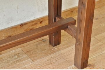 アンティーク家具　★古い木のシンプルなアンティーク作業台(テーブル)6