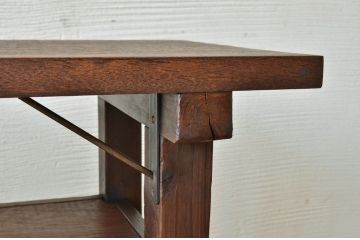 アンティーク家具　★古い木のシンプルなアンティーク作業台(テーブル)6
