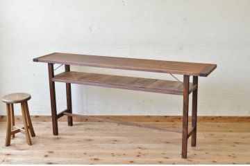 アンティーク家具　★古い木のシンプルなアンティーク作業台(テーブル)8