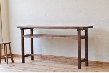 アンティーク家具　★古い木のシンプルなアンティーク作業台(テーブル)9