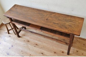 アンティーク家具　★古い木のシンプルなアンティーク作業台(テーブル)9