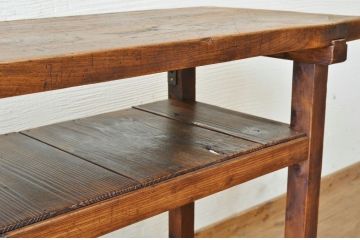 アンティーク家具　★古い木のシンプルなアンティーク作業台(テーブル)9