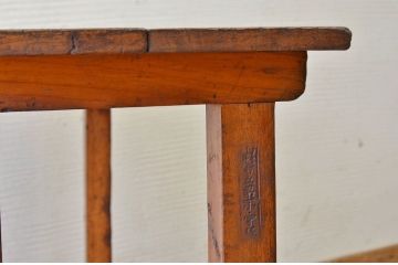 アンティーク家具　古い学校のアンティーク机(テーブル、作業台)7