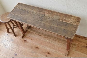 アンティーク家具　ジャンク品!古い木味のアンティーク作業台(テーブル、机)3