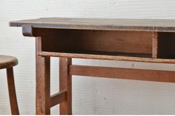 アンティーク家具　ジャンク品!古い木味のアンティーク作業台(テーブル、机)3