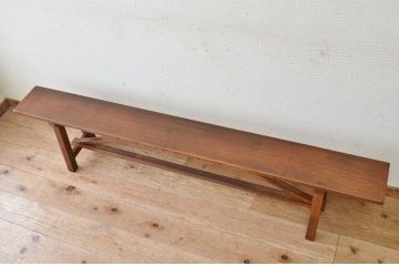 アンティーク家具　★古い木のアンティークベンチ(長椅子)