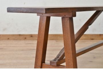 アンティーク家具　★古い木のアンティークベンチ(長椅子)