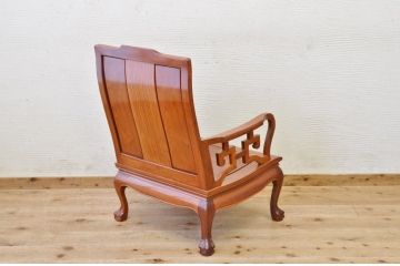 中古　唐木造りの高級螺鈿象嵌イス(椅子)2