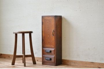 アンティーク家具　極小!引き出し付きアンティーク収納棚