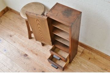 アンティーク家具　極小!引き出し付きアンティーク収納棚