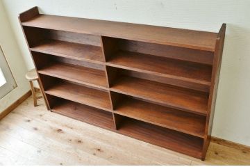 アンティーク家具　特大!横長アンティーク飾り棚(本棚)