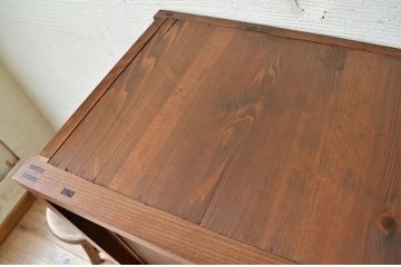 アンティーク家具　古民具　骨董　前面欅!両面引き出し収納棚