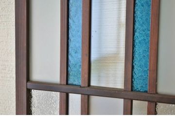 大正ロマン　色ガラス入り幅せま扉(ドア)