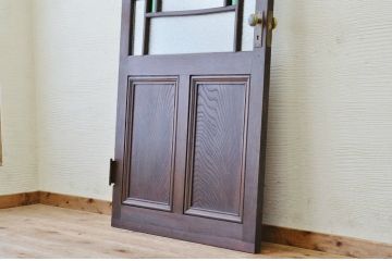 最高級!古い欅材の色ガラスドア(扉)
