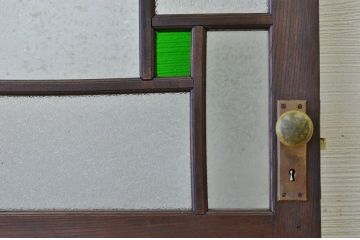 最高級!古い欅材の色ガラスドア(扉)