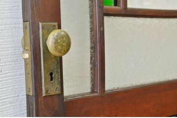 最高級!古い欅材の色ガラスドア(扉)