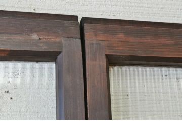 古民具　骨董　大正ロマン　色ガラス引き戸4枚セット(ガラス戸)