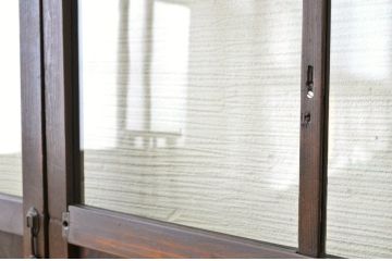 古民具　骨董　味のあるガラス戸2枚セット