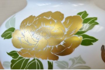 中古!大倉陶園花瓶2点セット(ブルーローズ)