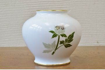 中古!大倉陶園花瓶2点セット(ブルーローズ)