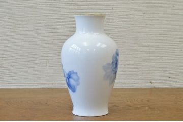 中古!大倉陶園花瓶2点セット(ブルーローズ)