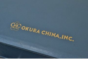 中古!大倉陶園花瓶2点セット(ブルーローズ)