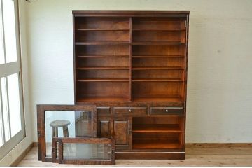 ◇中古　北海道民芸家具収納棚(食器棚)