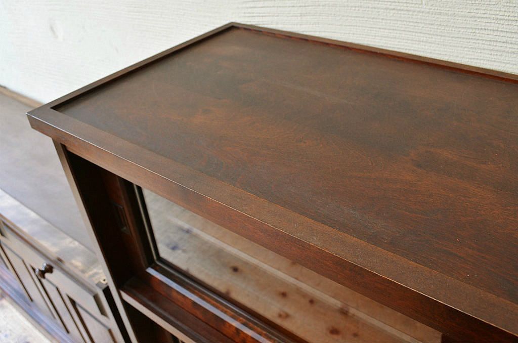 ◇中古　北海道民芸家具収納棚(食器棚)