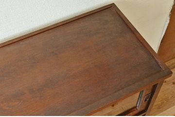 ◇中古　北海道民芸家具収納棚(食器棚)