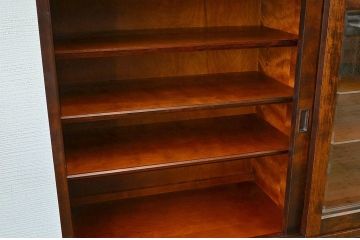 ◇中古　北海道民芸家具収納棚(食器棚)