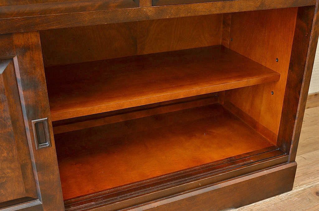 ◇中古　北海道民芸家具収納棚(食器棚)