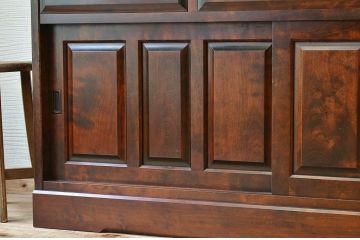 ◇中古　北海道民芸家具収納棚(食器棚)