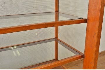 アンティーク家具　引き出し付きアンティークガラスケース(ショーケース)