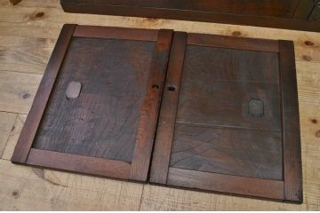 アンティーク家具　古民具　骨董　前面欅!味のある大帳場箪笥(水屋箪笥)