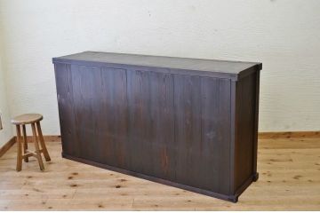 アンティーク家具　古民具　骨董　前面欅!味のある大帳場箪笥(水屋箪笥)