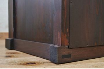アンティーク家具　古民具　骨董　前面欅!味のある大帳場箪笥(水屋箪笥)