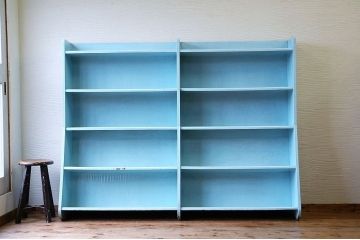 古い図書館の大きなペイント5段本棚2　