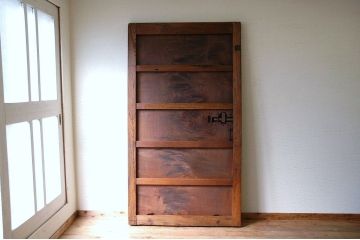総欅!木目の素晴らしい一枚板蔵戸(玄関戸)