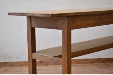 アンティーク家具　★1960〜70年代　古い工場の作業台3　(テーブル、机)