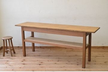 アンティーク家具　★1960〜70年代　古い工場の作業台3　(テーブル、机)